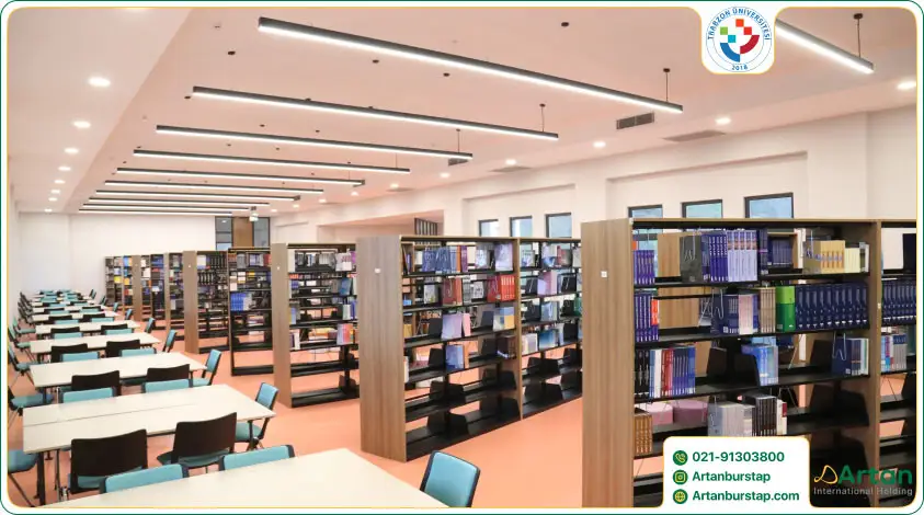 امکانات کتابخانه دانشگاه ترابزون